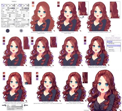 This tutorial features a variety of cute anime style hair ideas. Pin by Revlyn Cuti on Hair hairstyles drawing | Art tutorials, Drawings, Digital painting tutorials