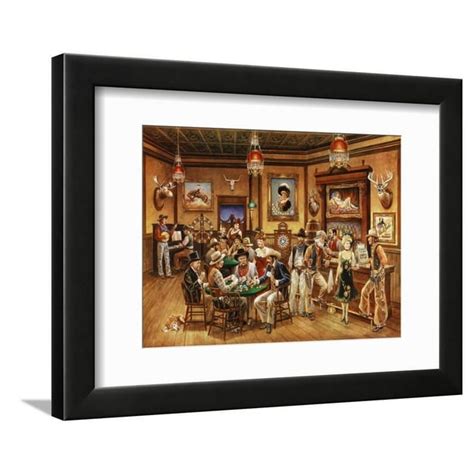 Western Saloon Framed Print Wall Art By Lee Dubin