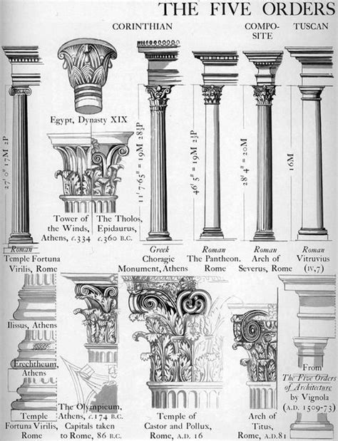 Graphic History Of Architecture By John Mansbridge The Five Orders