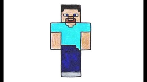 Minecraft Steve Drawing Free Download On Clipartmag