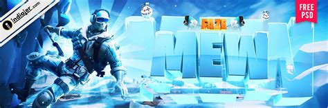 Free Fortnite Winterchristmas Game Banner Photoshop Template Indiater