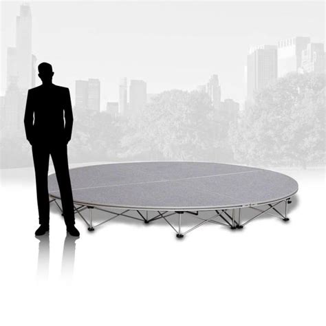 Intellistage Lightweight 8 Round Portable Stage 4ft Platform