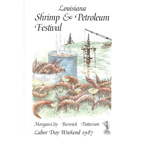 1987 Festival Poster — Louisiana Shrimp And Petroleum Festival