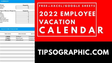 Vacation Calendar Template 2022 Customize And Print