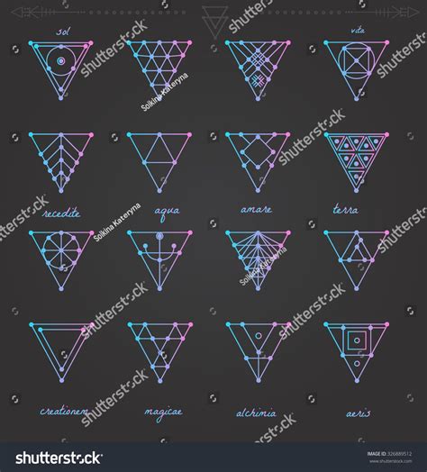 Polygonal Triangles Hipster Cosmic Logo Space Icon Hipster Triangle