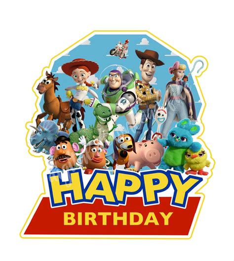 Toy Story Cake Topper Toy Story Printable Cake Topper Toy Etsy