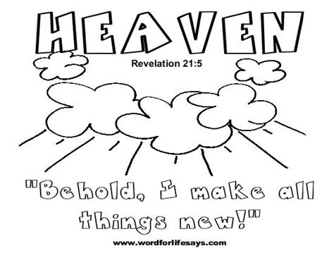 New Heaven And Earth Coloring Page Sketch Coloring Page