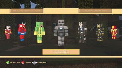 Minecraft Xbox 360 Marvel Skin Pack Review Part 1 Youtube