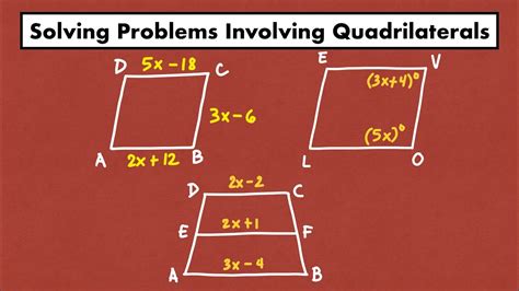 Solving Problems Involving Parallelograms Trapezoids And Kite