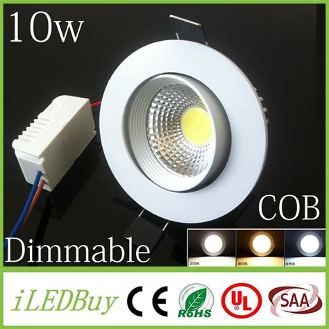 Super Bright Dimmable Led Downlight 10w Cob Led Ceiling Recessed