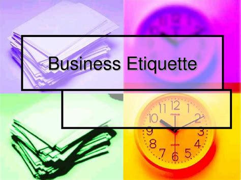 Ppt Business Etiquette Powerpoint Presentation Free Download Id146815