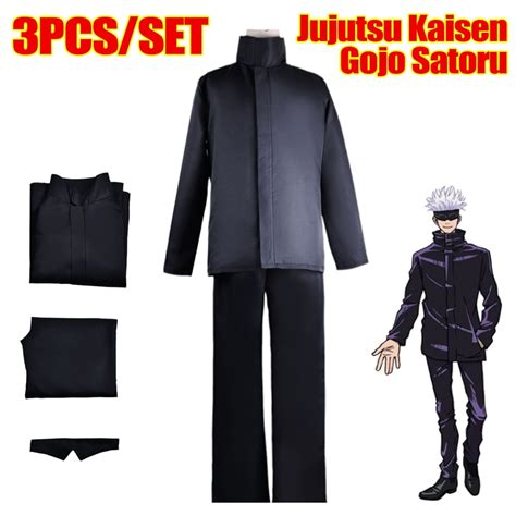 Jujutsu Kaisen Cosplay Costume Gojo Satoru Anime Uniform Sets Top Pants