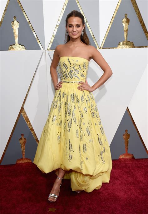 Oscars 2016 Academy Award Winner Alicia Vikanders Beauty And The