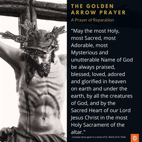 The Golden Arrow Prayer Of Reparation Catholic Link