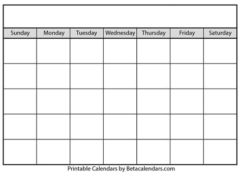 Printable Blank Calendar Templates Wiki Calendar Free Printable Blank