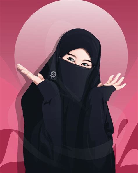 Animasi Gambar Kartun Hijab Cantik Adzka