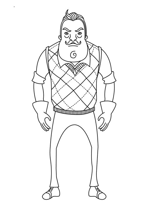 He has earned the right to. Hello Neighbor Coloring Pages | K5 Worksheets