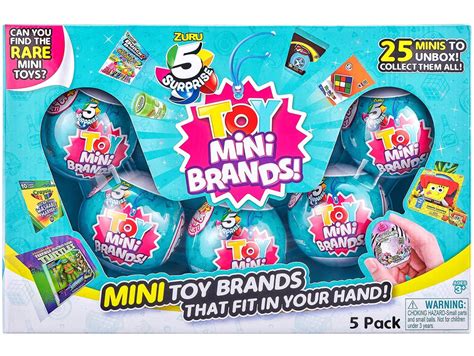 5 Surprise Mini Brands Toy Exclusive Mystery 5 Pack Box Set Zuru Toys