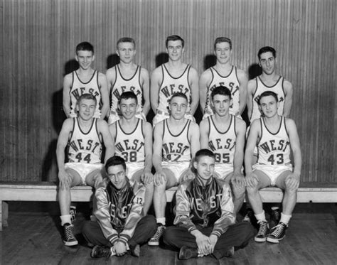 West High School Basketball Team Photograph Wisconsin Historical
