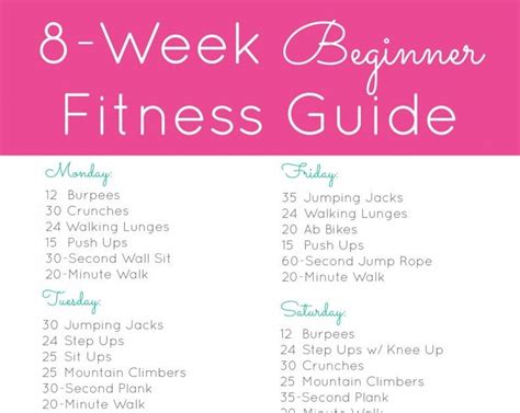 8 Week Fitness And Nutrition Plan Fitnessretro