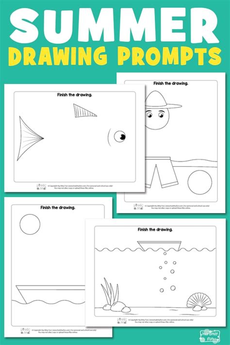 12 Free Printable Drawing Prompts For Kids Art Activi