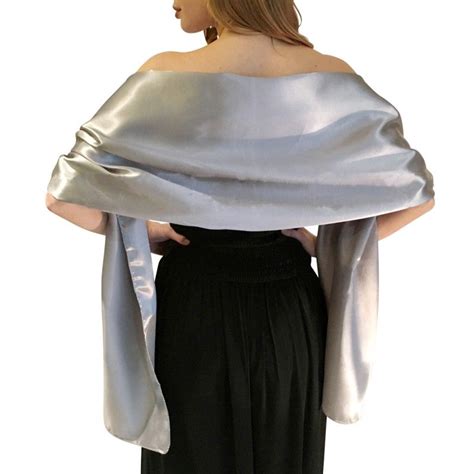 WJ Satin Shawl Scarf For Evening Dresses Women S Evening Dresses Shawls And Wraps Bridal Wrap