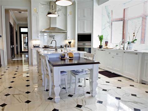 Black And White Ceramic Tile For Marble Floor Kitchen White