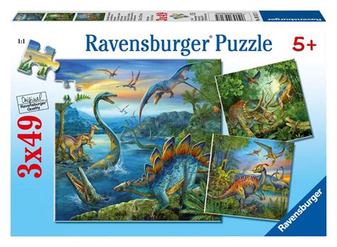 Dinosaur Fascination 3x49pc Jigsaw Puzzle Ravensburger The