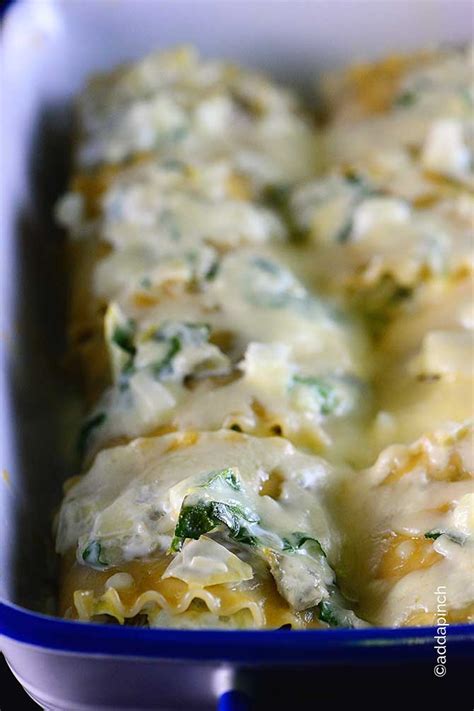 Spinach Artichoke Lasagna Rolls Recipe Add A Pinch