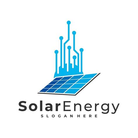 Tech Solar Logo Vector Template Creative Solar Panel Energy Logo