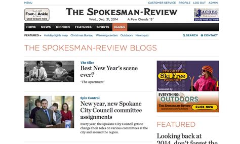 Blog Redesign Goes Live The Spokesman Review