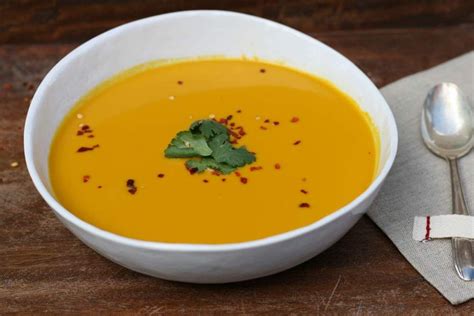 Carrot And Coconut Curried Soup