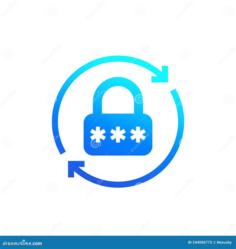 Password Reset Icon For Apps Vector Stock Vector Illustration Of