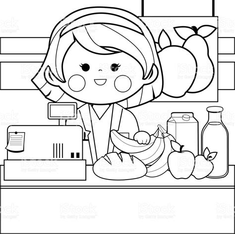 Grocery Store Coloring Pages Coloring Home