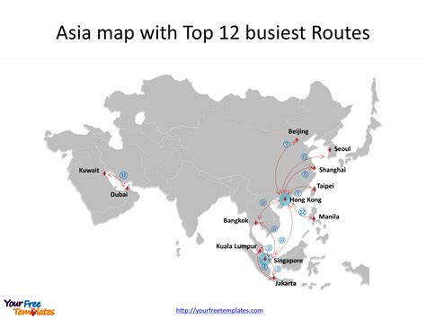 Air Route Map Template Free Powerpoint Templates