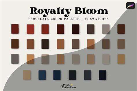 Royalty Bloom Procreate Color Palette Graphic By Myprintscollection Creative Fabrica