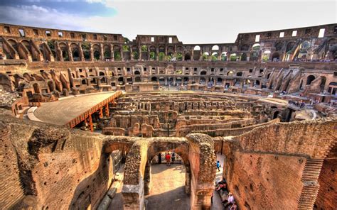 Wallpaper Colosseum Inside View Stone Italy Rome Hdr 1920x1200