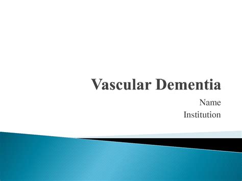 Solution Vascular Dementia Studypool