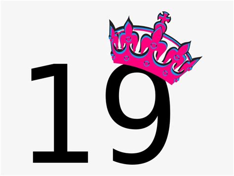 Pink Tilted Tiara And Number 19 Clip Art At Clkercom 18 Clipart