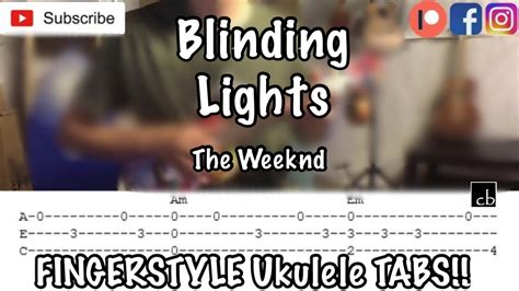 Blinding Lights The Weeknd Fingerstyle Ukulele Tutorialtabs Youtube