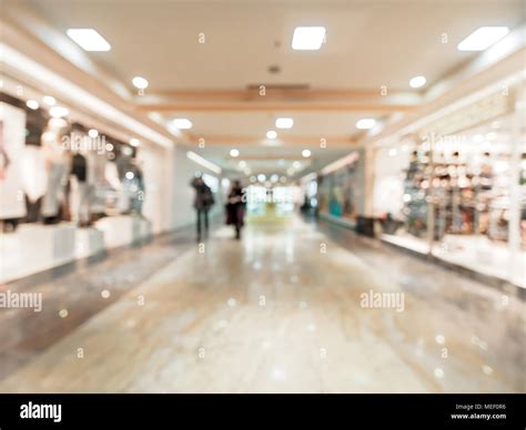 Shopping Mall Blur Background With Bokeh Blurred Hall Of Shopping Mall