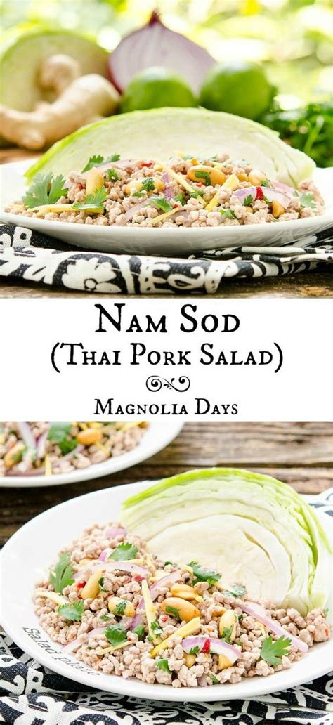 Nam Sod Thai Pork Salad Is A Healthy Meal Full Of Flavors Including