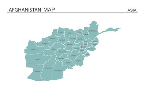 Afghanistan Map Vector Illustration On White Background Map Have All