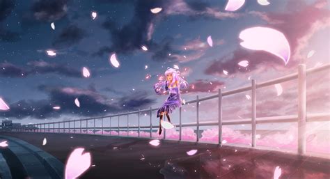 Lantern, dark, cherry blossom, night, japanese, chinese, chinese architecture, fantasy art, japan, anime, artwork. Anime Cherry Blossom Wallpaper (72+ images)