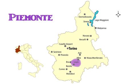 Piemonte Italy Map With Cities And Travel Guide