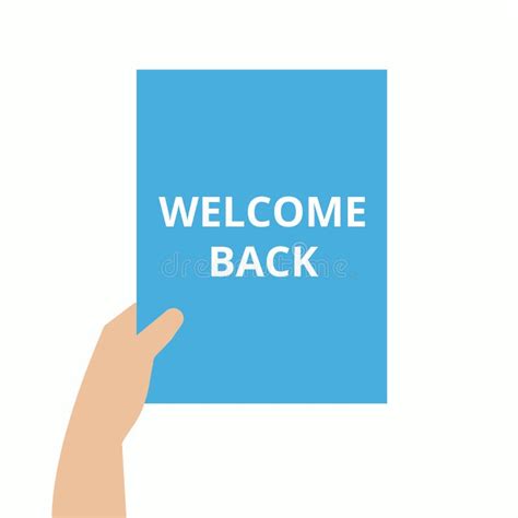 A Word Writing Text Showing Concept Of Welcome Back Stock Illustration