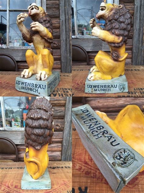 70s Vintage Lowenbrau Lion Statue Store Display Dj897 2000toys