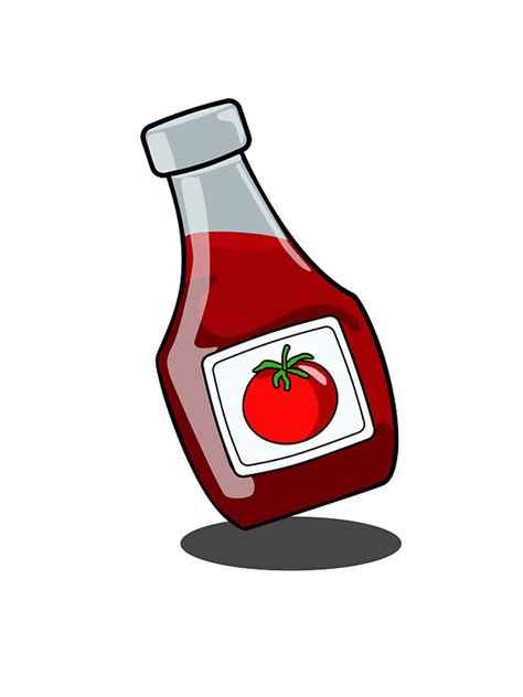 Hot dog with condiment bottles #1379942. "Cartoon Ketchup Bottle" Stickers by mdkgraphics | Redbubble