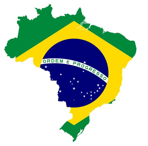 Large Flag Map Of Brazil Brazil South America Mapsland Maps Of