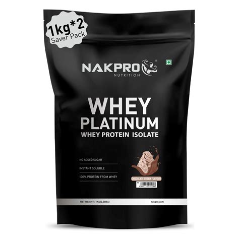 Buy Nakpro Platinum 100 Whey Protein Isolate 28 11g Protein 6 42g Bcaa Easy Mixing Low